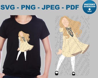 Scary Dancing Doll SVG PNG Creepy Horror Halloween Shirt Cricut Cut File Spooky Digital Download