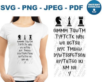 Chess Acronym SVG Cut File, Wizard Design (Digital Download)