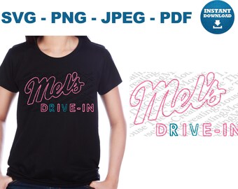 Mel's Drive-In Halloween Horror SVG Cut File (Digital Download)