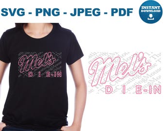 Mel's Die-In SVG PNG | Horror Nights Inspired Design | Retro Diner Halloween SVG | Zombie Diner Shirt | Halloween Digital Download