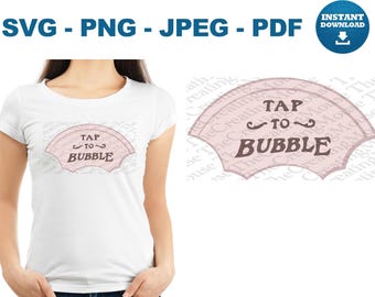 Wicked Tap to Bubble SVG Magic Bubble Witch PNG Fantasy Quote Cricut Cut File Enchanted Digital Download