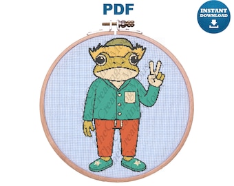 Benito Bunny Cross Stitch Pattern (PDF Download) – Puerto Rico Concert Embroidery Chart