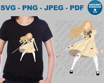 Creepy Dancing Doll SVG PNG Horror Dance Halloween Shirt Cricut Cut File Spooky Digital Download