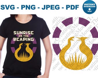 Sunrise Reaping SVG Fantasy Mockingbird Arrow PNG Dystopian Rebel Cricut Cut File Digital Download