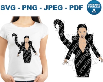 Katy Perry Scorpion Design SVG PNG (Digital Download) – Dark Pop Art Shirt File