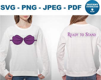 Mermaid Shell Bra SVG Seashell Bikini Top PNG Ocean Princess Cricut Cut File Beach Digital Download