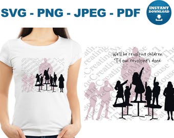 Matilda Musical SVG Cut File: Revolting Children Design (svg, png, jpg, pdf)