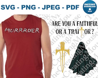 Traitors TV Show SVG Cut File: Faithful or Traitor Design (Digital Download)