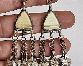 Handmade vintage Alpaka ethnischen Ohrringe