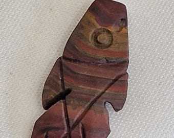 Vintage handgeschnitzte Jade Fisch Anhänger, Glück Wohlstand Amulett Schmuck