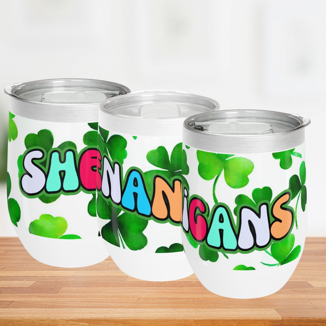 St Patrick's Day 12oz Tumbler, Shamrock Tumbler, St Patrick's Day