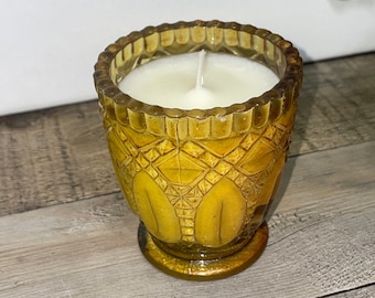 Highly Scented Small Vintage Amber Candle