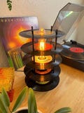 Vinyl Record Lamp – Handmade Upcycled 5 Tier Record Light – Retro Music Room Decor – Unique Gift for Music Lovers - Artisan Lamp