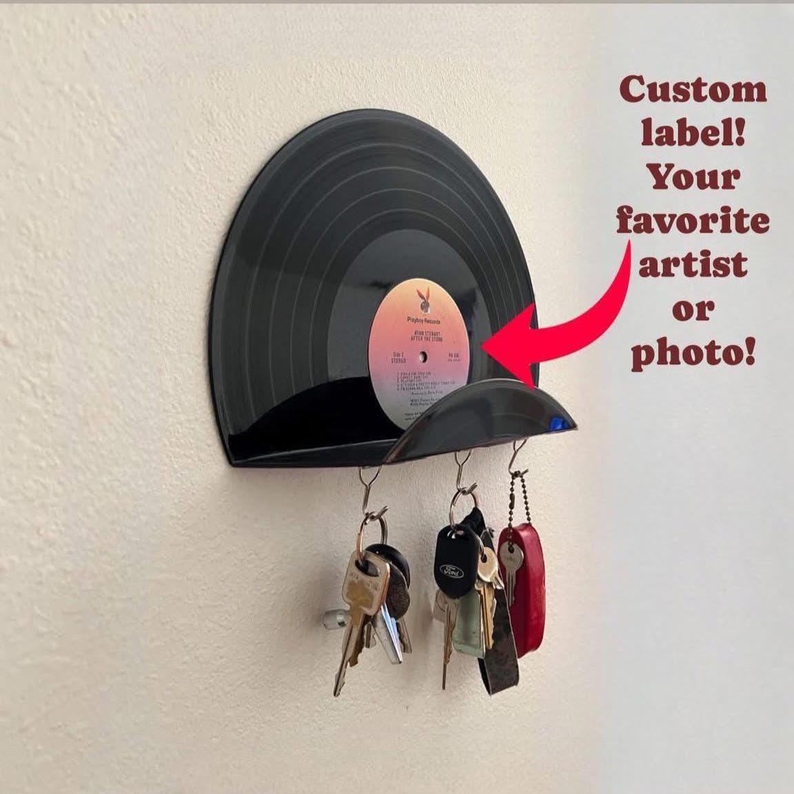 CUSTOM Vinyl Record Key & Mail Holder Made From Vinyl Records
