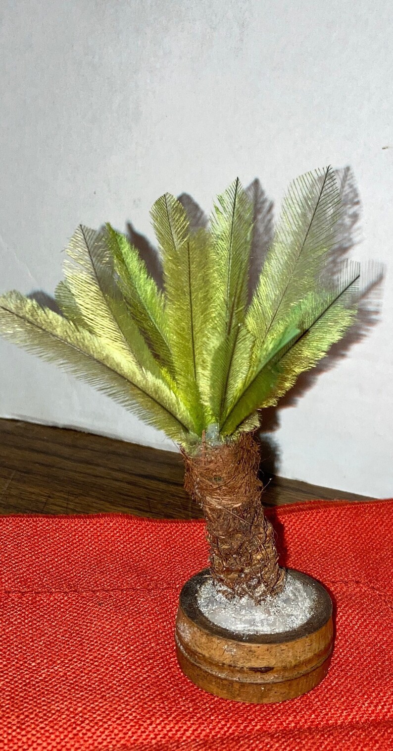Handmade Miniature Palm Tree With Fronds That Move5hx2wx1.5'd. Etsy