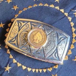 1904 Authentic United States Coin Indian Head Penny Unisex Belt Buckle