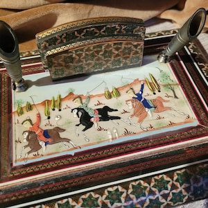Portalápices y escritorio para cartas de Oriente Medio, circa 1940