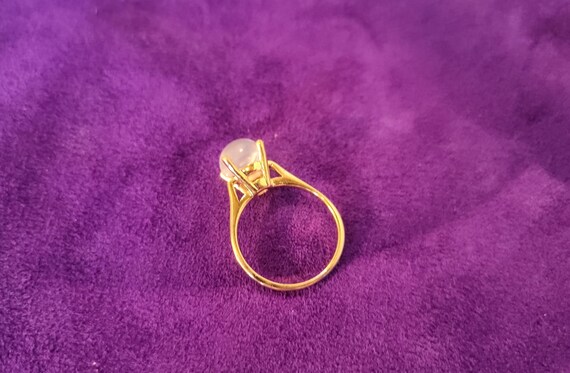 1980s Moonstone Sphere Solitaire Ring - image 5