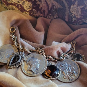 1950s Roman/Spanish/Greek Coin Charm Bracelet