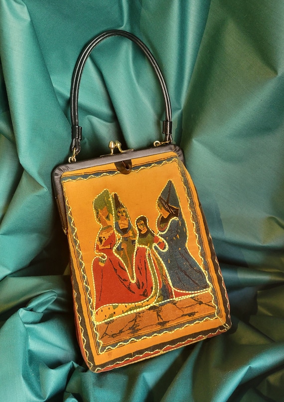 1950s Hand-Embroidered Orientalist Purse