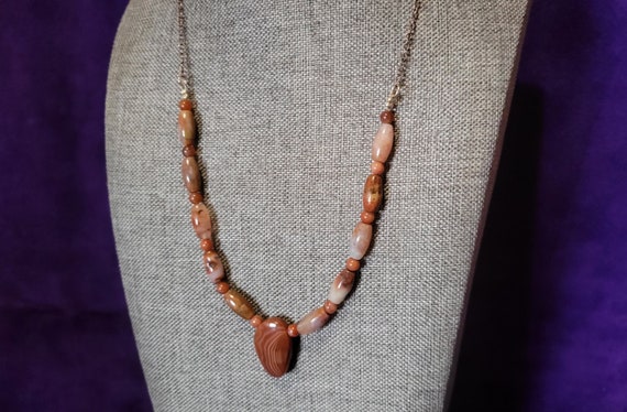 1980s Agate Necklace - image 3