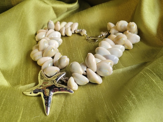 1980s Statement Starfish Shell Necklace - image 4