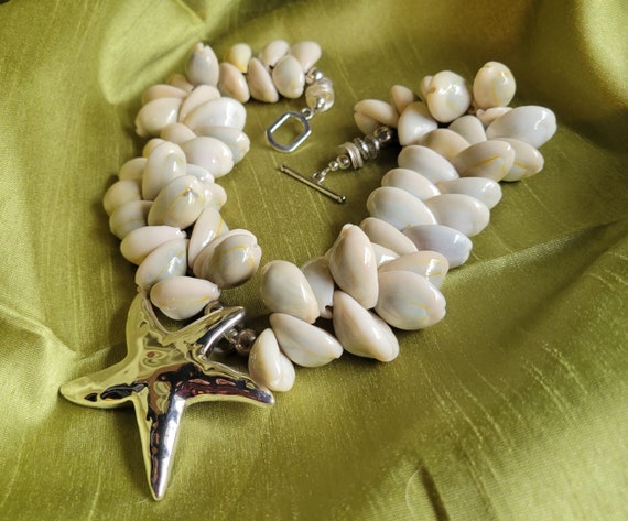 1980s Statement Starfish Shell Necklace - image 5