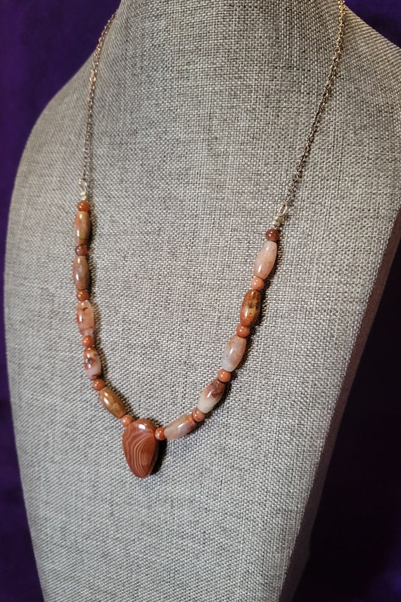 1980s Agate Necklace - image 2
