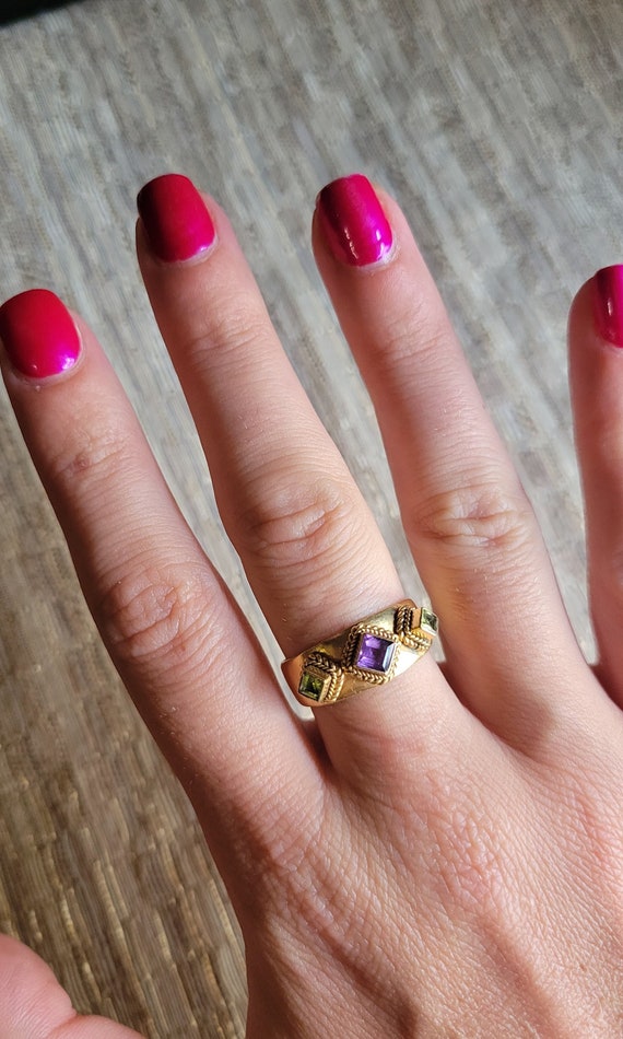 Roman Byzantine Style Trinity Handmade Peridot & … - image 2