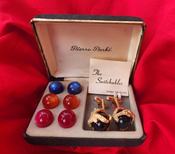 Interchangeable Sphere Midcentury Cufflinks circa… - image 1