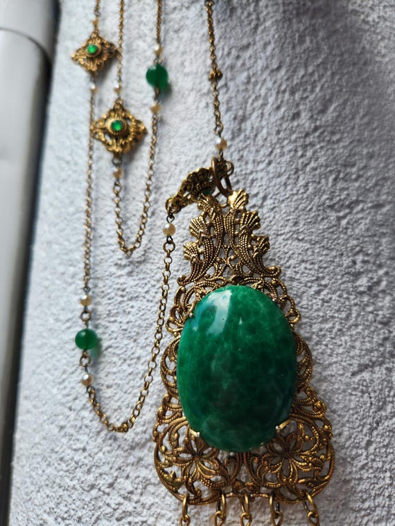 Victorian-Style Statement Orientalist Tassel Neck… - image 7