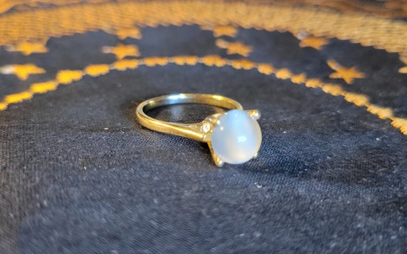 1980s Moonstone Sphere Solitaire Ring - image 2