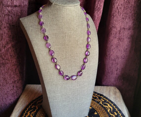 Sterling Eternity Amethyst Necklace