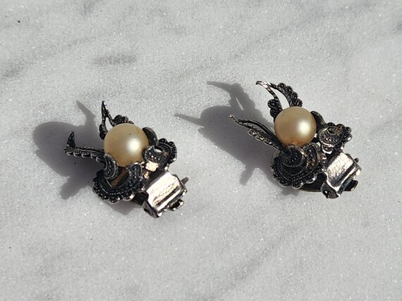 Middle Eastern Antique Silver Orientalist Floret … - image 5