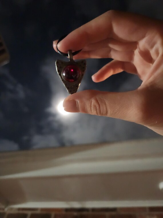 Red Ruby Sphere Arrow Pendant - image 7
