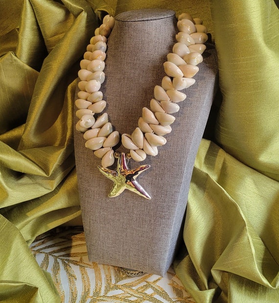 1980s Statement Starfish Shell Necklace - image 2