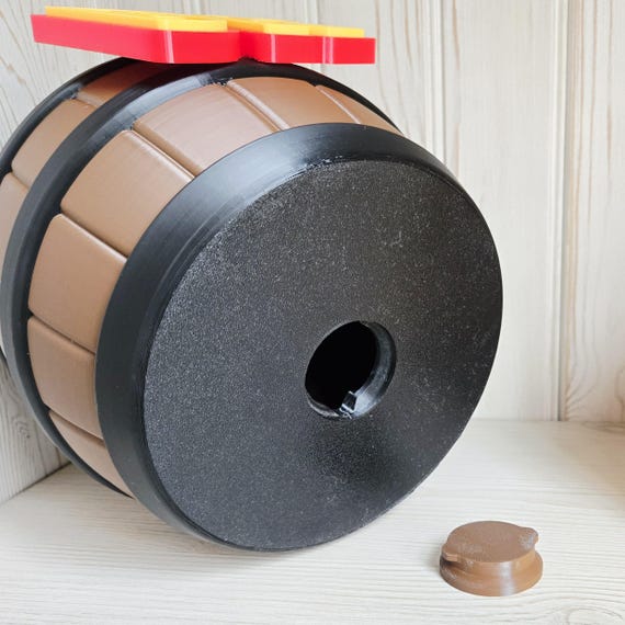 Donkey Kong DK Barrel Garbage Can, Storage Container, Piggy Bank