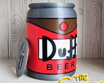 The Simpsons Duff Beer Can Garbage Can, Storage Container, Piggy Bank