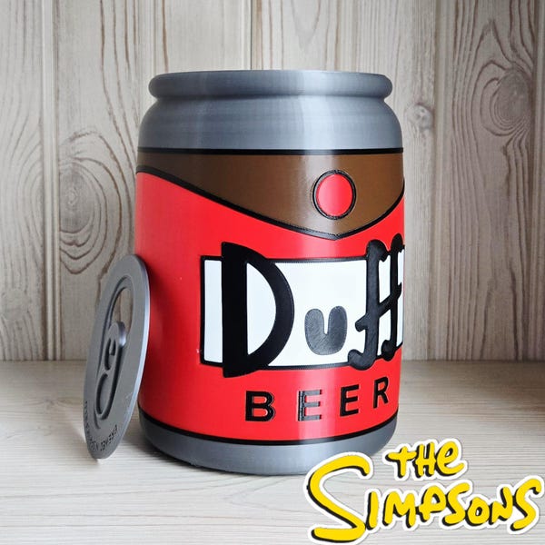 The Simpsons Duff Beer Can Garbage Can, Storage Container, Piggy Bank