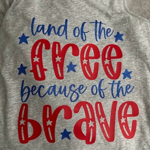 Patriotic USA Tank Top: Land of the Free, 4th of July