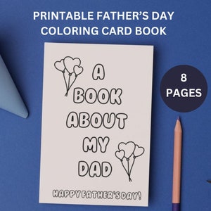 Alles over mijn vader afdrukbaar, vaderdag kleurkaart afdrukbaar, DIY vaderdagcadeau uit kinderactiviteitenkaartboek