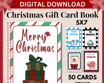 Christmas Gift Card Album Printable Christmas Gift for Kids, Christmas gift card book, Christmas gifts for Teen, Teenage Christmas Present