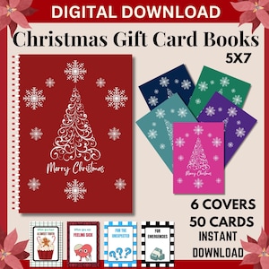 Kerstcadeaukaartboek, afdrukbaar kerstcadeau voor kinderen, kerstcadeaukaartboek, kerstcadeaus voor tiener, tienerkerstcadeau