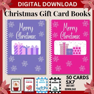 Weihnachtsgeschenkkartenbuch zum Ausdrucken, Weihnachtsgeschenk für Kinder, Weihnachtsgeschenkkartenbuch, Weihnachtsgeschenke für Teenager, Weihnachtsgeschenk für Teenager