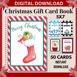 Libro di carte regalo di Natale, regalo di Natale stampabile per bambini, libro di carte regalo di Natale, regali di Natale per adolescenti, regalo di Natale per adolescenti