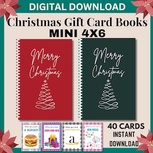 Christmas Gift Card Book, Mini Gift Card Book, Printable Christmas Gift for Kids, Christmas gifts for Teen, Christmas Gift Card Holder