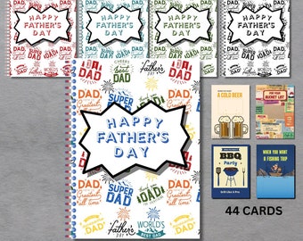 Fathers Day Gift Card Book, Fathers Day Gift for Dad, Printable Fathers Day Gift for Grandpa, Step Father Gift Card Book, First Fathers Day