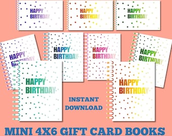 Printable Birthday Gift Card Book: Mini Gift Card Book (Digital Download)