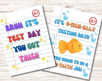 Testing Day Snack Tag Printable Classroom Treat Tag, STAAR Test Printable Notes, Benchmark Testing Snack, Student Encouragement Testing Card