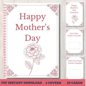 Livre de cartes-cadeaux pour la fête des mères, cadeau de fête des mères des frères et sœurs, cadeau de fête des mères imprimable pour maman, belle-mère carte-cadeau unique pour la fête des mères